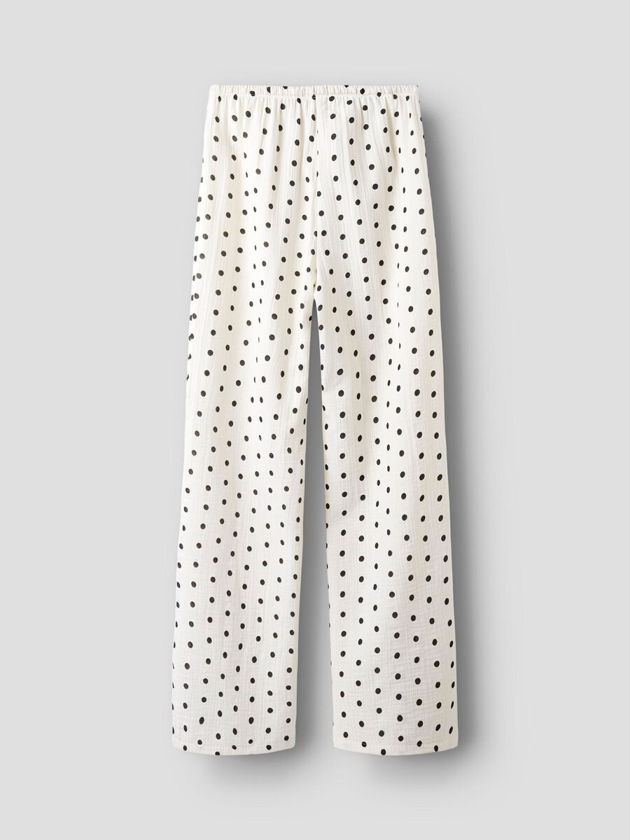 Carousel image - WIDE LEG TROUSERS, White Alyssum | 2