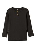 Name it RIB BUTTON LONG SLEEVED TOP, Black, highres - 13198045_Black_001.jpg