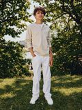 Product image thumbnail - JAMBE DROITE JEAN, Bright White | 3