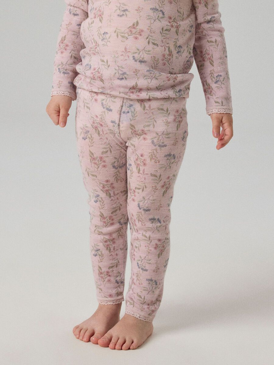 Carousel image 2 MERINOULL LEGGINGS, Violet Ice