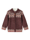 Name it MERINOULL STRIKKET CARDIGAN, Deep Mahogany, highres - 13199408_DeepMahogany_001.jpg