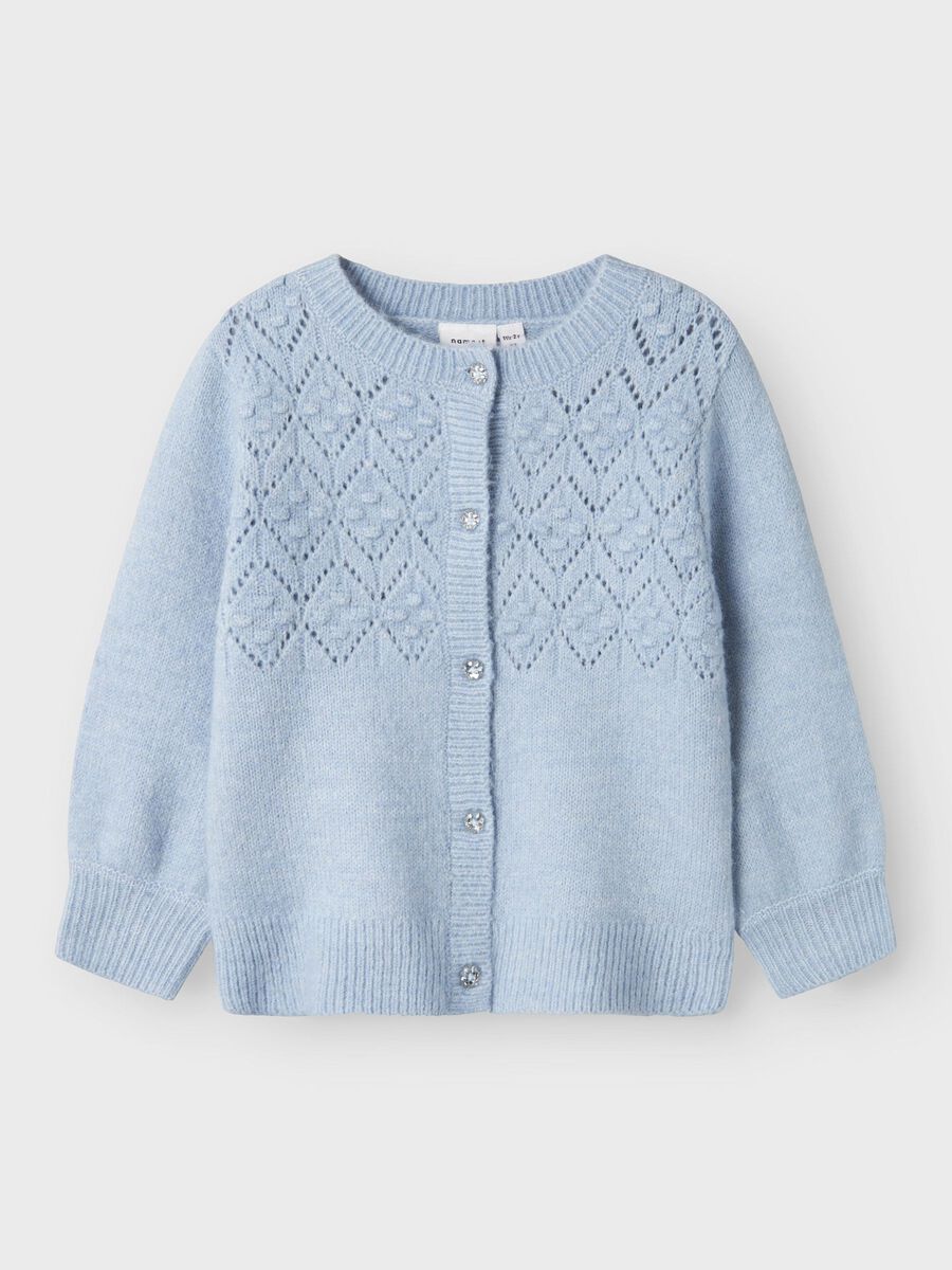 name it LONG SLEEVED KNITTED CARDIGAN, Subdued Blue, highres - 13237296_SubduedBlue_003.jpg