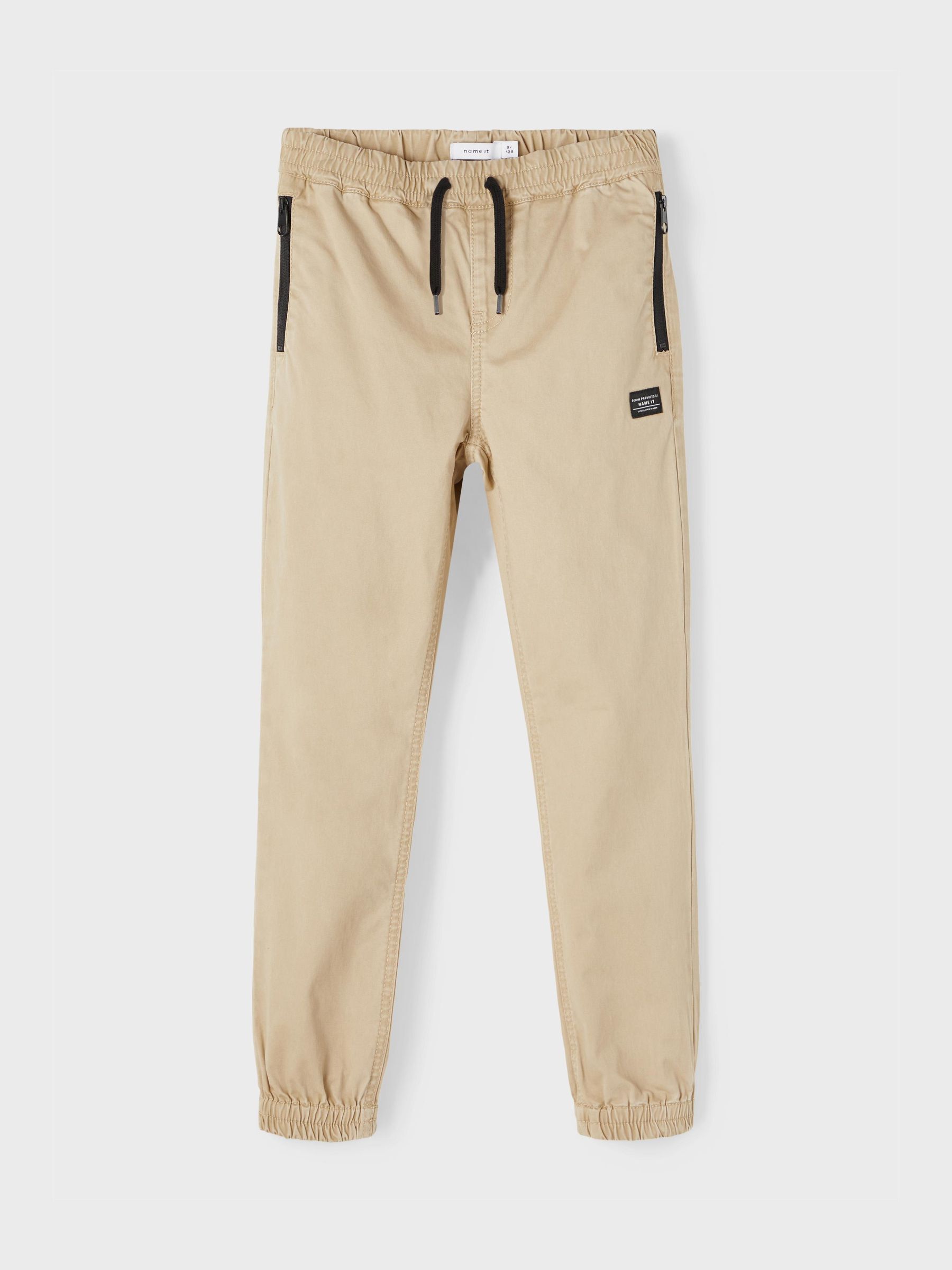 TWILL DRAWSTRING JOGGERS (Beige) from 