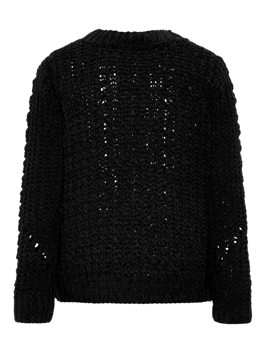 Name it CABLE KNIT PULLOVER, Black, highres - 13162813_Black_002.jpg