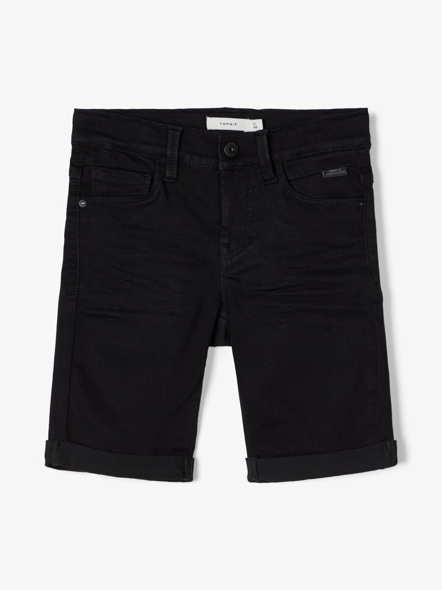 Name it SLIM FIT VISCOSEMIX SHORTS, Black Denim, highres - 13174275_BlackDenim_003.jpg