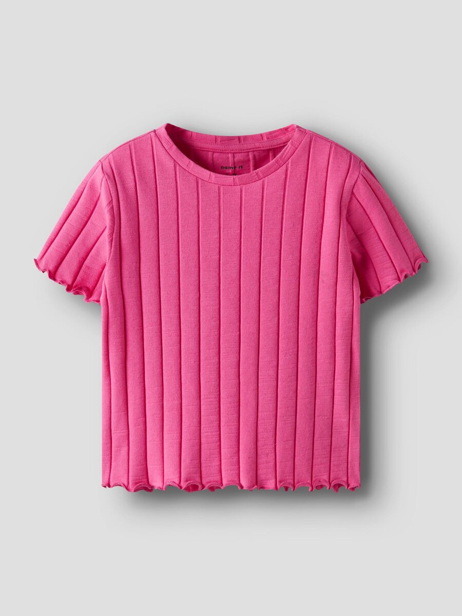 name it CROPPED FIT T-SHIRT, Carmine Rose, highres - 13231024_CarmineRose_003.jpg
