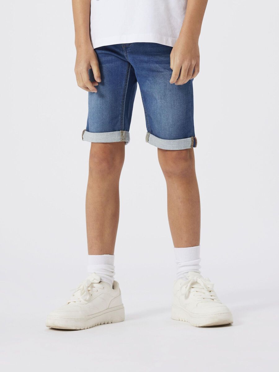 name it SLIM FIT SHORTS, Medium Blue Denim, highres - 13197327_MediumBlueDenim_008.jpg