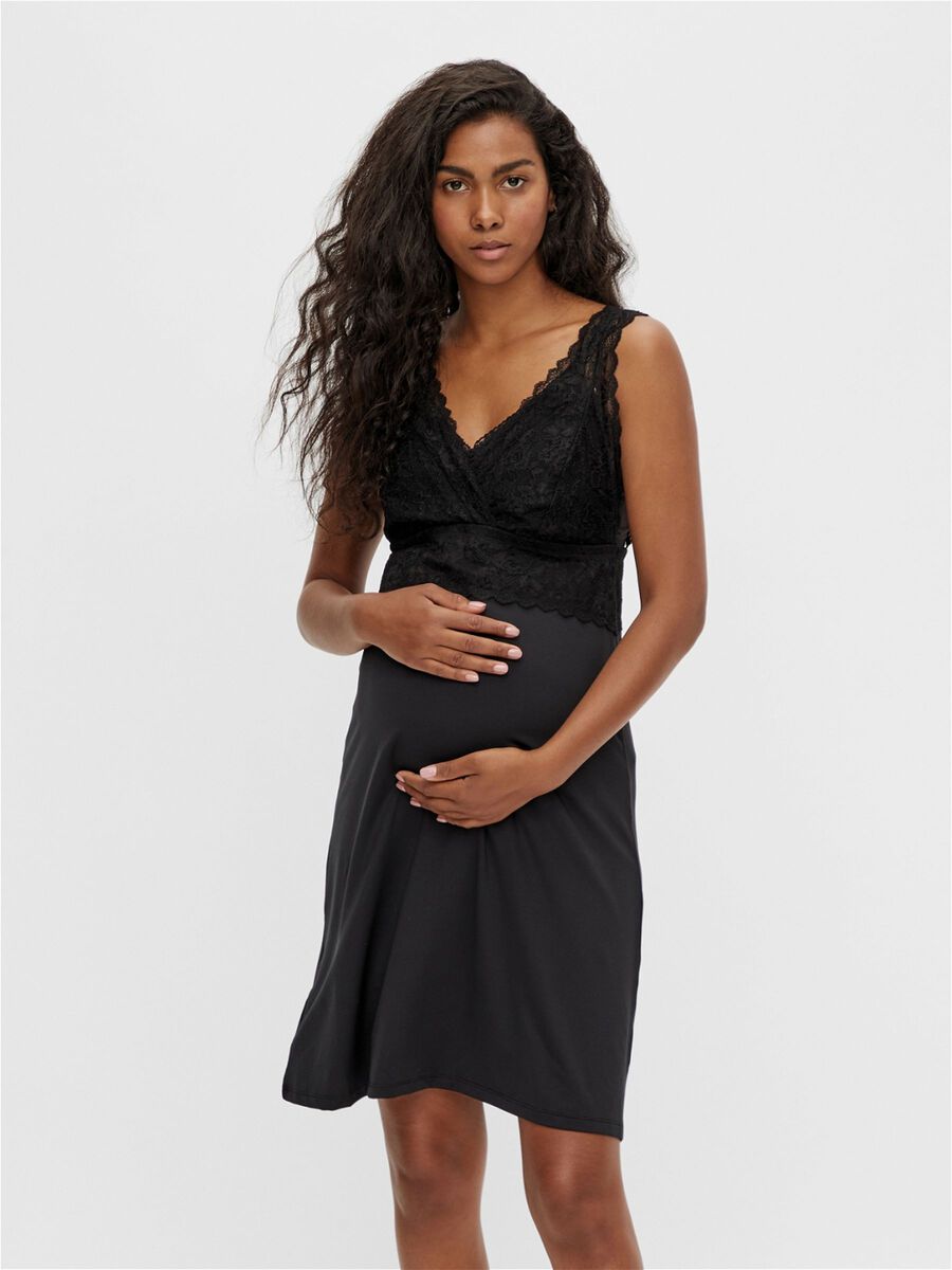 Mama.licious MATERNITY-NIGHT SET NIGHT DRESS, Black, highres - 20014503_Black_003.jpg