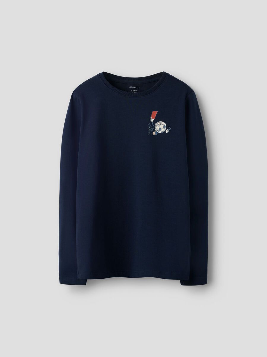 Product carousel image 1 PRINTED LONG SLEEVED TOP, Navy Blazer