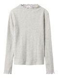 name it SLIM FIT -MALLISET PITKÄHIHAINEN TOPPI, Light Grey Melange, highres - 13238912_LightGreyMelange_001.jpg