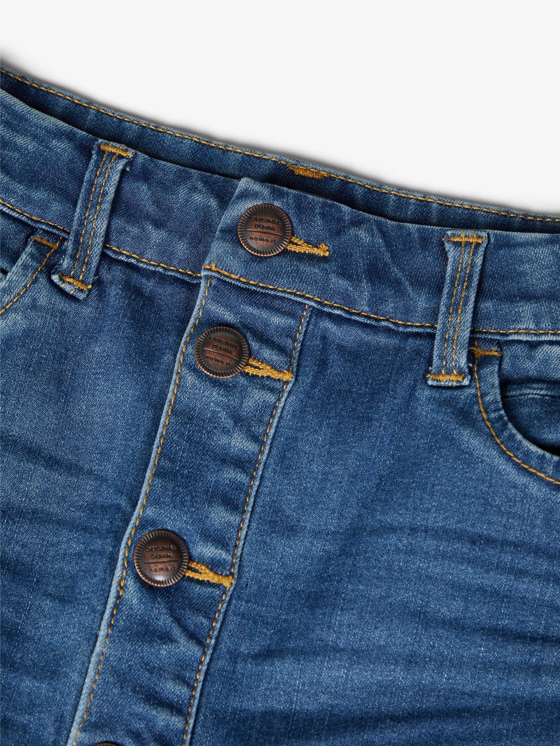 Soft a-shape denim skirt | Name it
