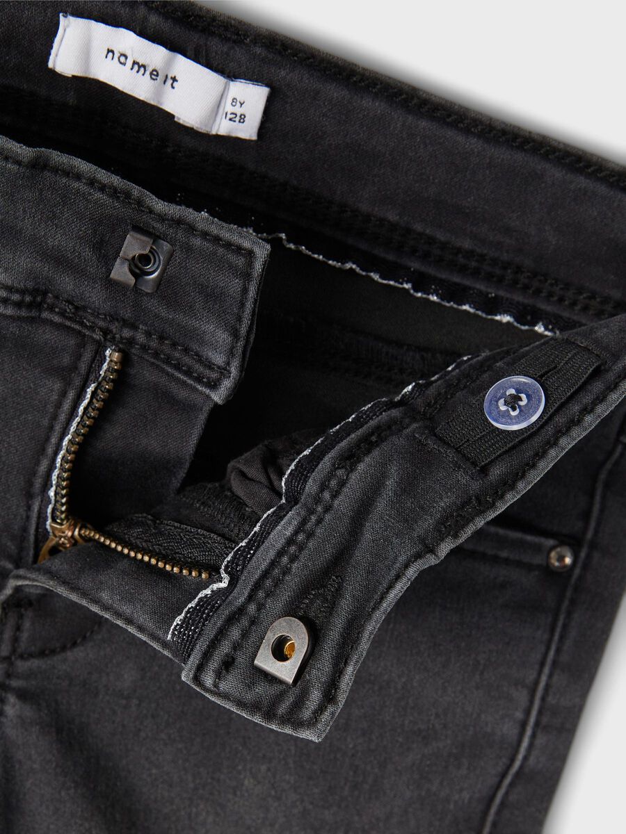Carousel image - SKINNY FIT JEANS, Black Denim | 6