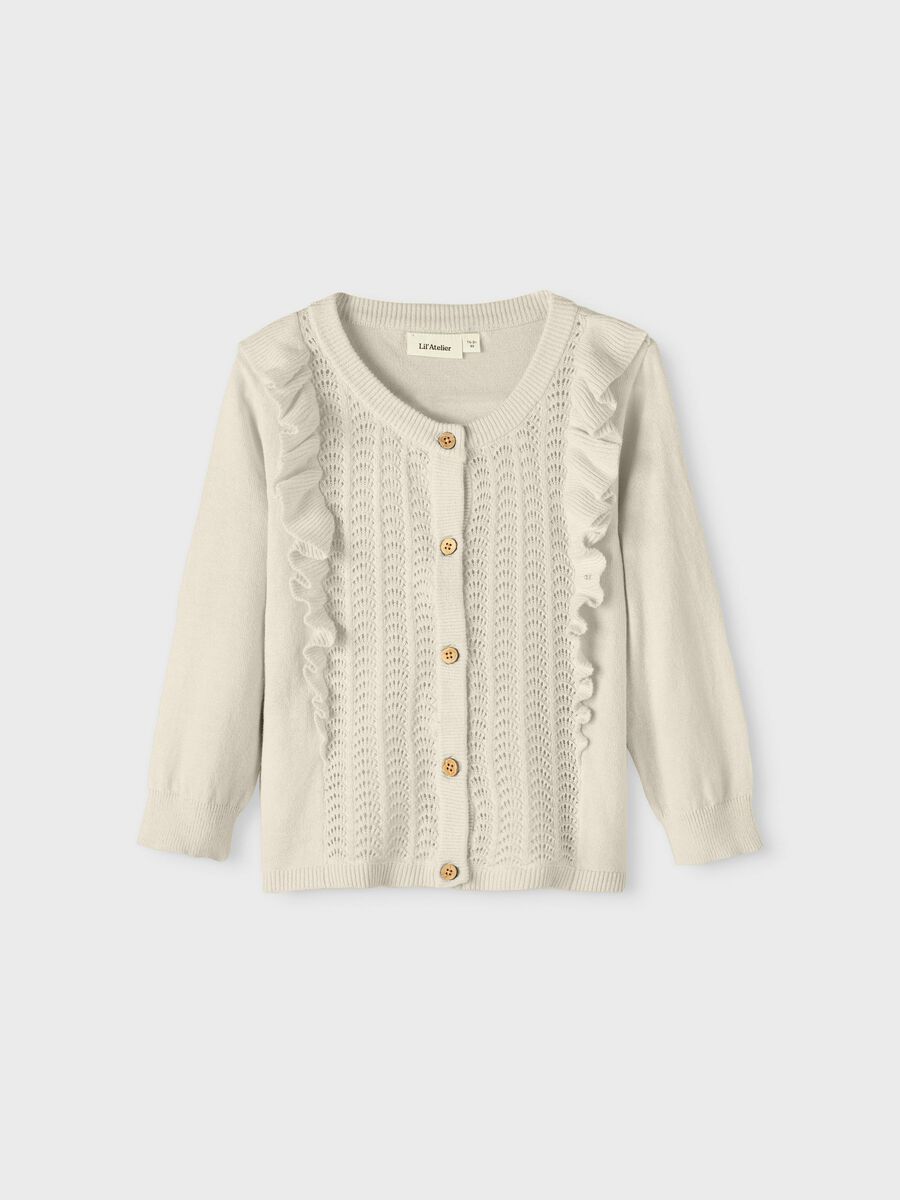 Name it LONG SLEEVED KNITTED CARDIGAN, Turtledove, highres - 13218107_Turtledove_003.jpg