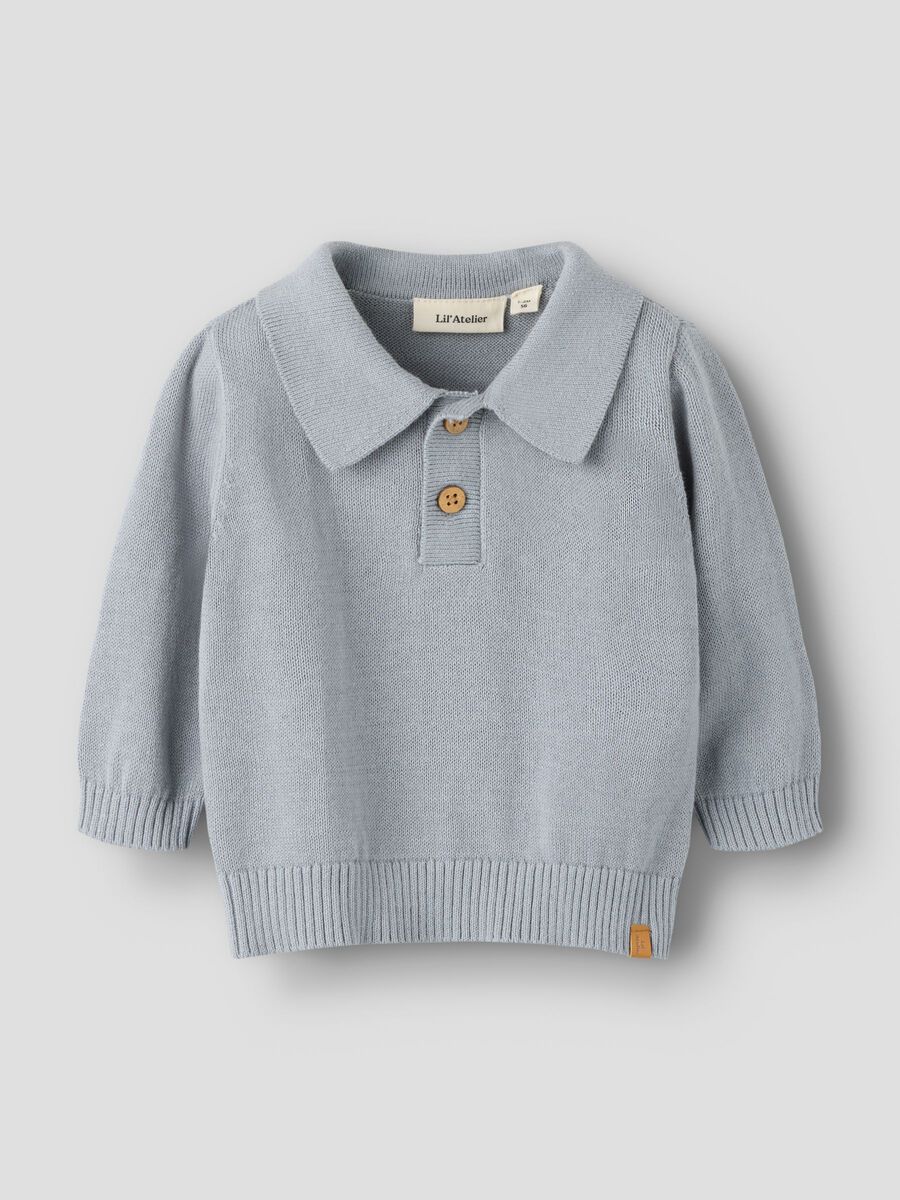 Product carousel image 1 KNITTED POLO SHIRT, Sleet