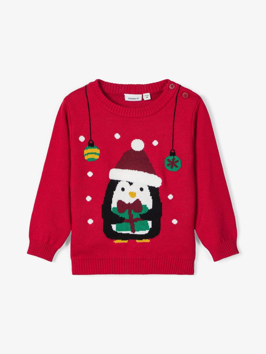 Name it ORGANIC COTTON CHRISTMAS JUMPER, Jester Red, highres - 13183117_JesterRed_003.jpg