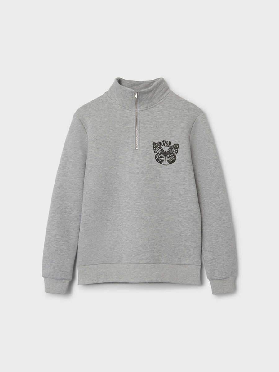 Name it HALV GLIDELÅS SWEATSHIRT, Light Grey Melange, highres - 13232238_LightGreyMelange_003.jpg