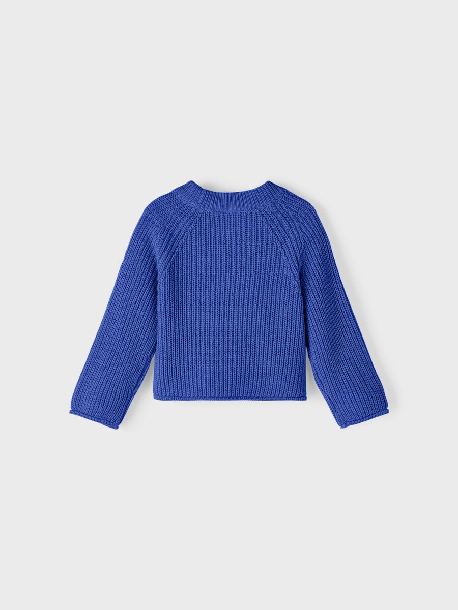 name it LONG SLEEVED KNITTED PULLOVER, Dazzling Blue, highres - 13222012_DazzlingBlue_002.jpg