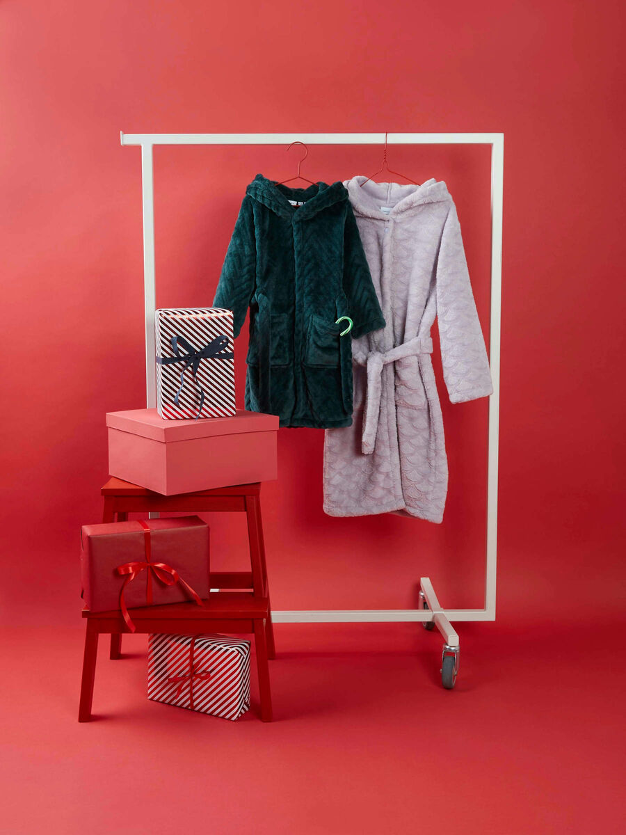 Carousel image - FLEECE BATHROBE, Orchid Petal | 3