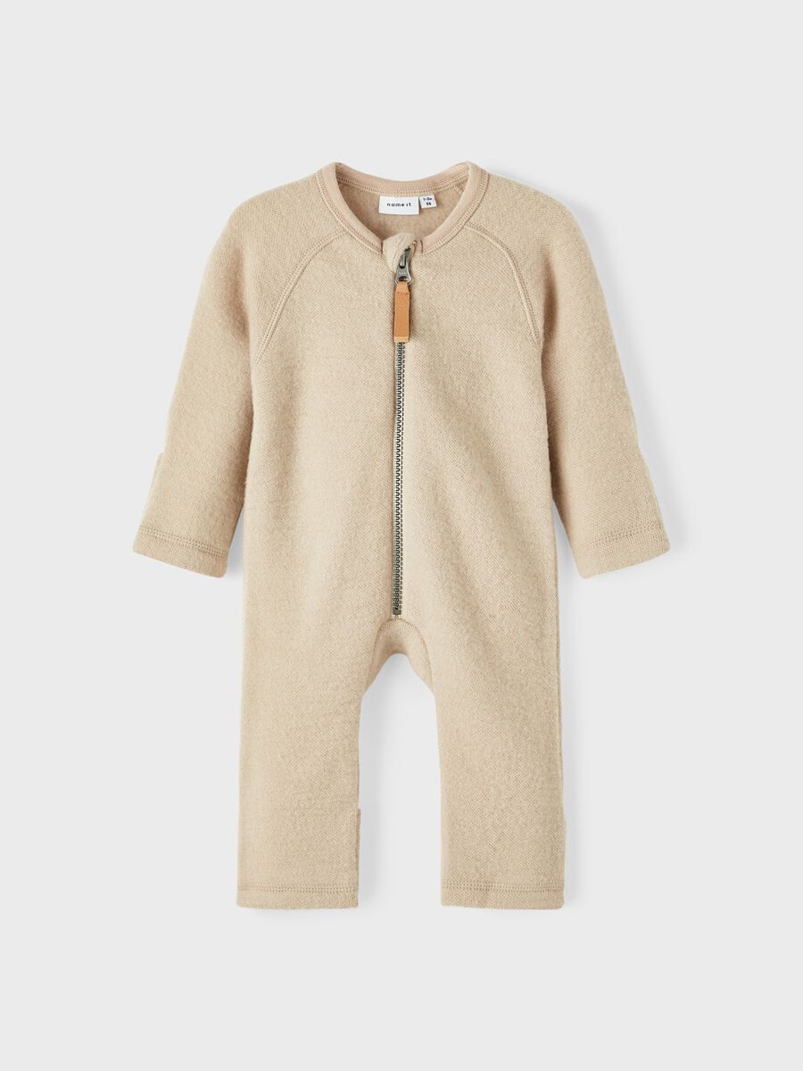 name it MERINO WOOL ONE-PIECE SUIT, White Pepper, highres - 13214503_WhitePepper_003.jpg
