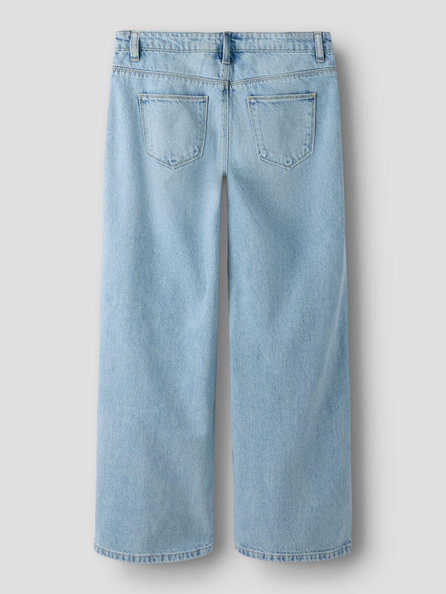 Carousel image 3 WIDE FIT JEANS, Light Blue Bleached Denim