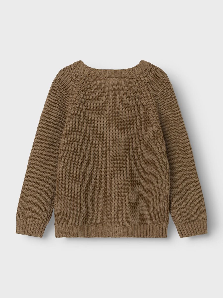 Carousel image - LANGARM STRICKJACKE, Sepia Tint | 4