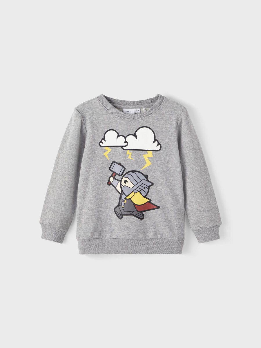 Name it MARVEL SWEATSHIRT, Grey Melange, highres - 13204869_GreyMelange_003.jpg