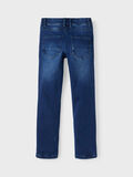 Product image thumbnail - FLEECE REGULAR FIT JEANS, Dark Blue Denim | 2