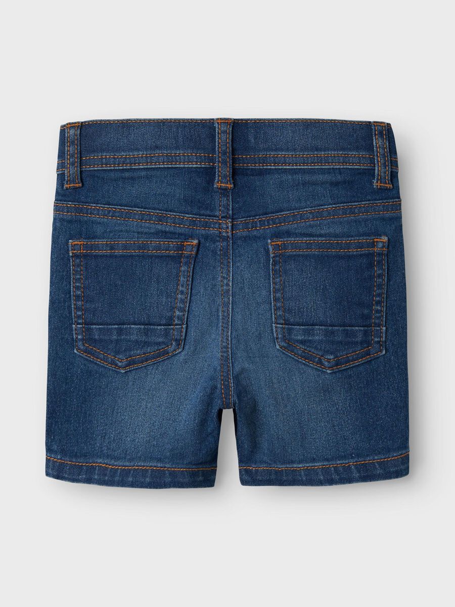 name it SLIM FIT DENIM SHORT, Dark Blue Denim, highres - 13238088_DarkBlueDenim_002.jpg