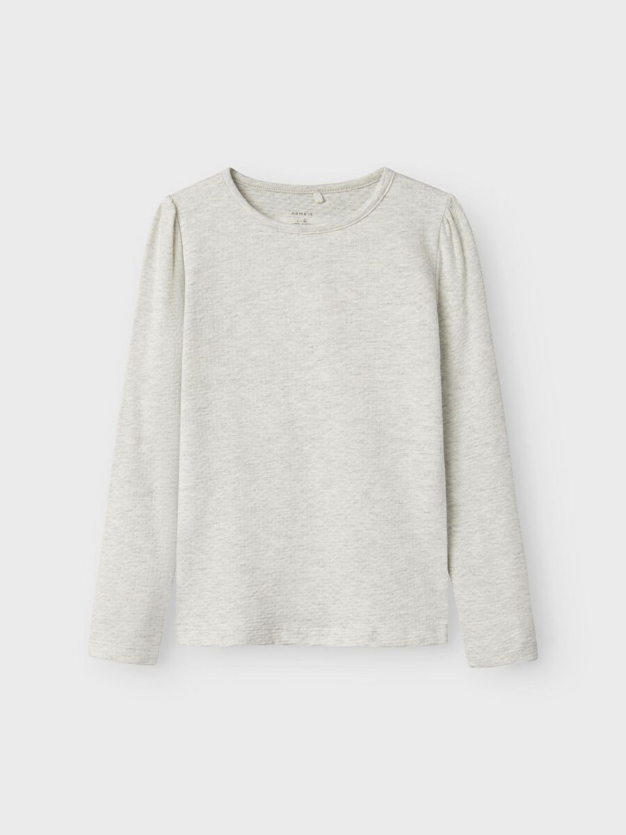 name it SMAL PASSFORM LANGERMET TOPP, Light Grey Melange, highres - 13237891_LightGreyMelange_003.jpg
