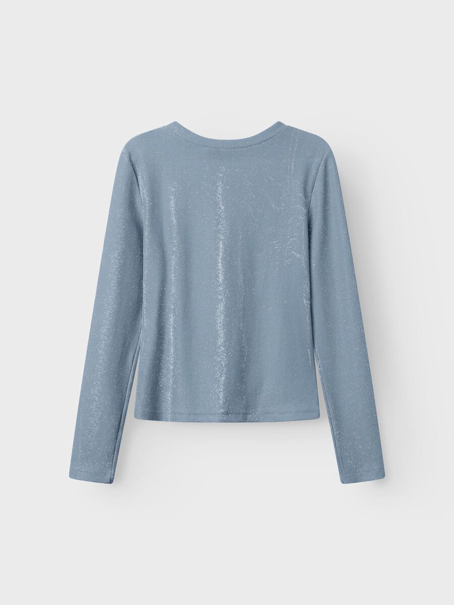 Carousel image - GLIMMER TOP MED LANGE &AElig;RMER, Ashley Blue | 2