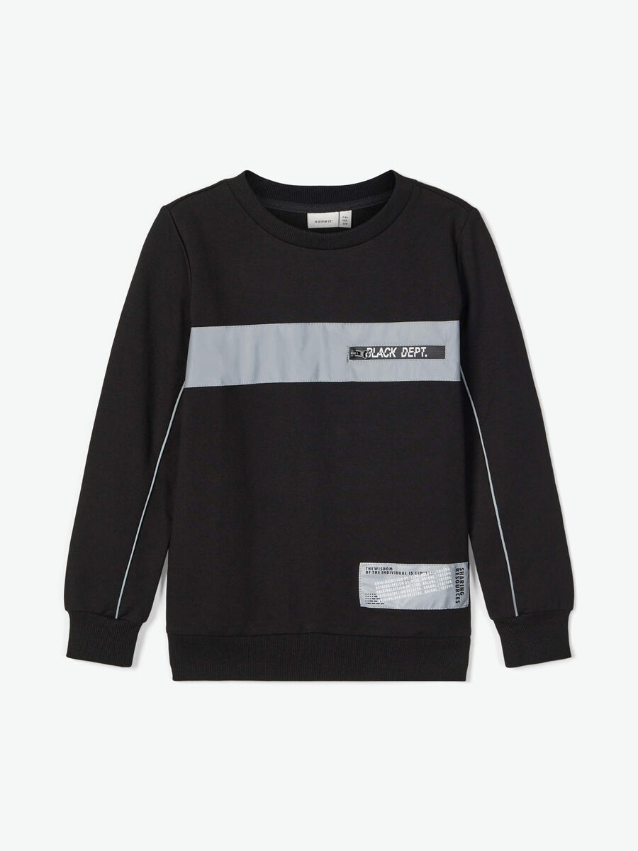 Name it REFLECTIVE PANEL SWEATSHIRT, Black, highres - 13181466_Black_003.jpg