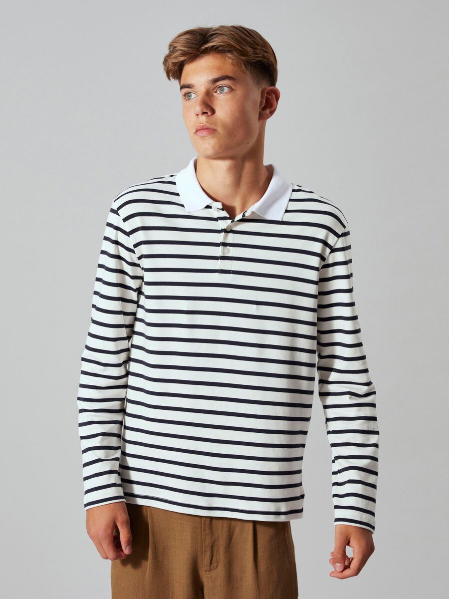 name it STRIPED POLO SHIRT, Black, highres - 13246203_Black_1205711_008.jpg
