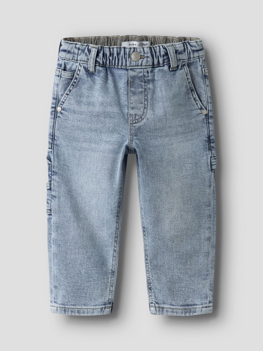 Product carousel image 1 TAPERED FIT JEANS, Light Blue Denim