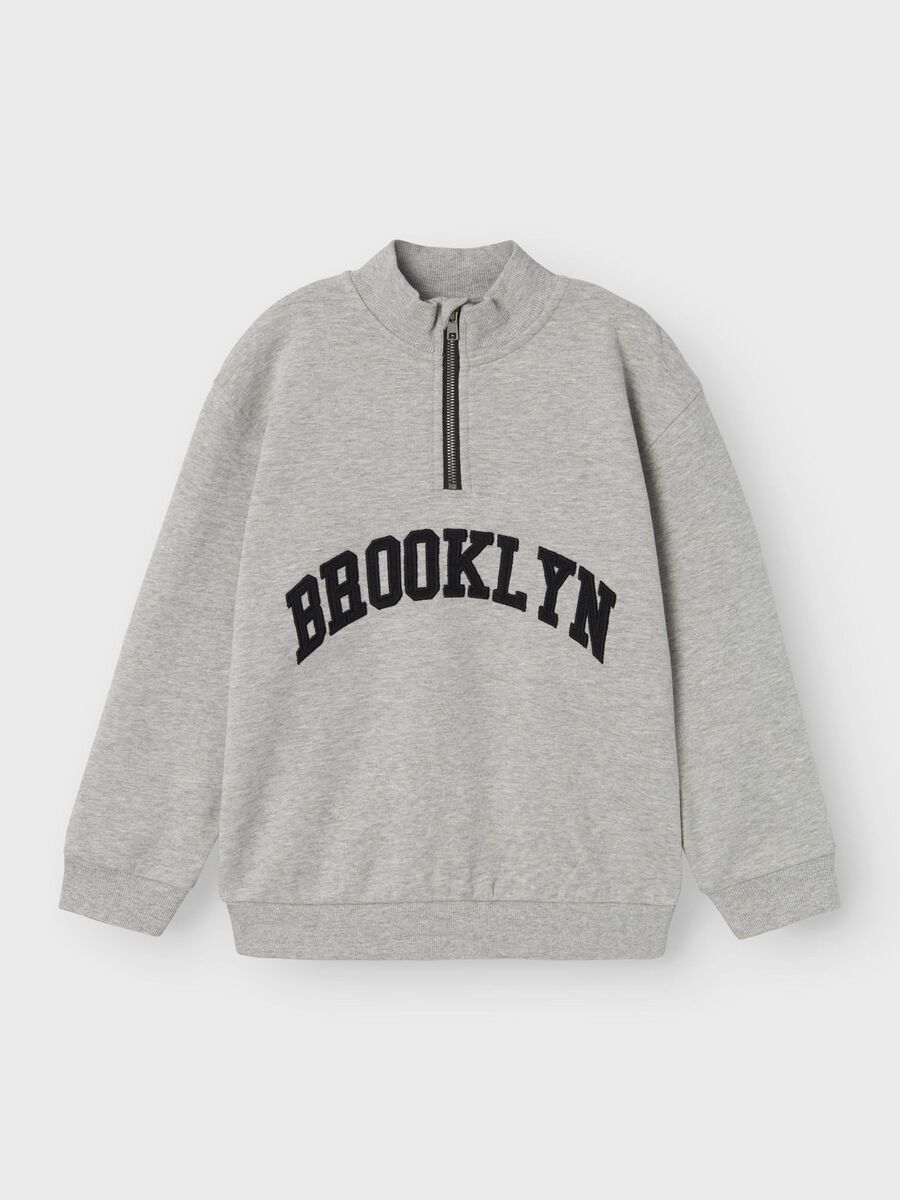 name it CORTE REGULAR SUDADERA, Grey Melange, highres - 13236582_GreyMelange_003.jpg