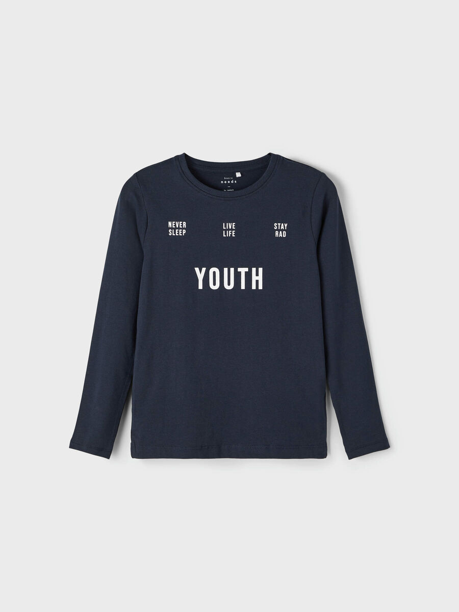 Carousel image - REGULAR FIT LONG-SLEEVED T-SHIRT, Dark Sapphire | 1