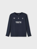 Product image thumbnail - REGULAR FIT LONG-SLEEVED T-SHIRT, Dark Sapphire | 1