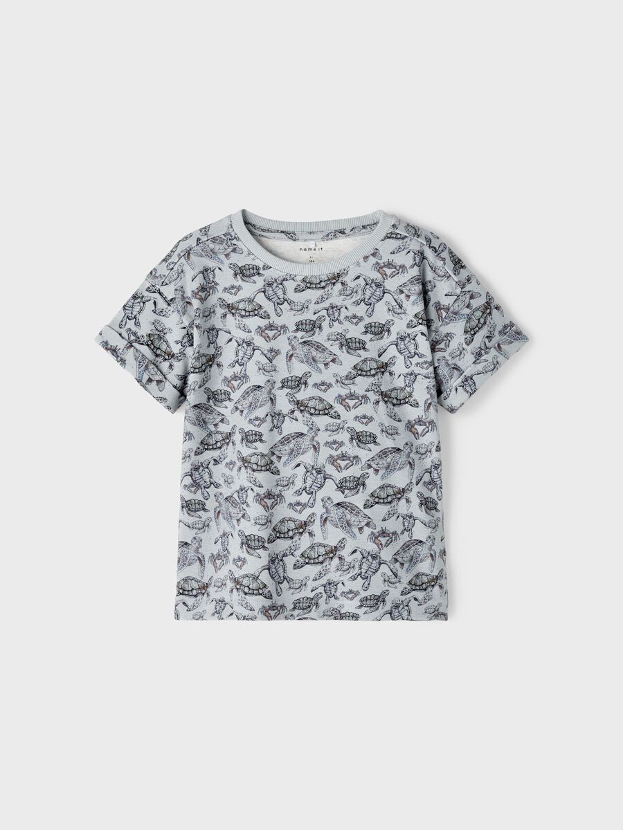 Name it TORTOISE PRINT T-SHIRT, Pearl Blue, highres - 13197484_PearlBlue_003.jpg