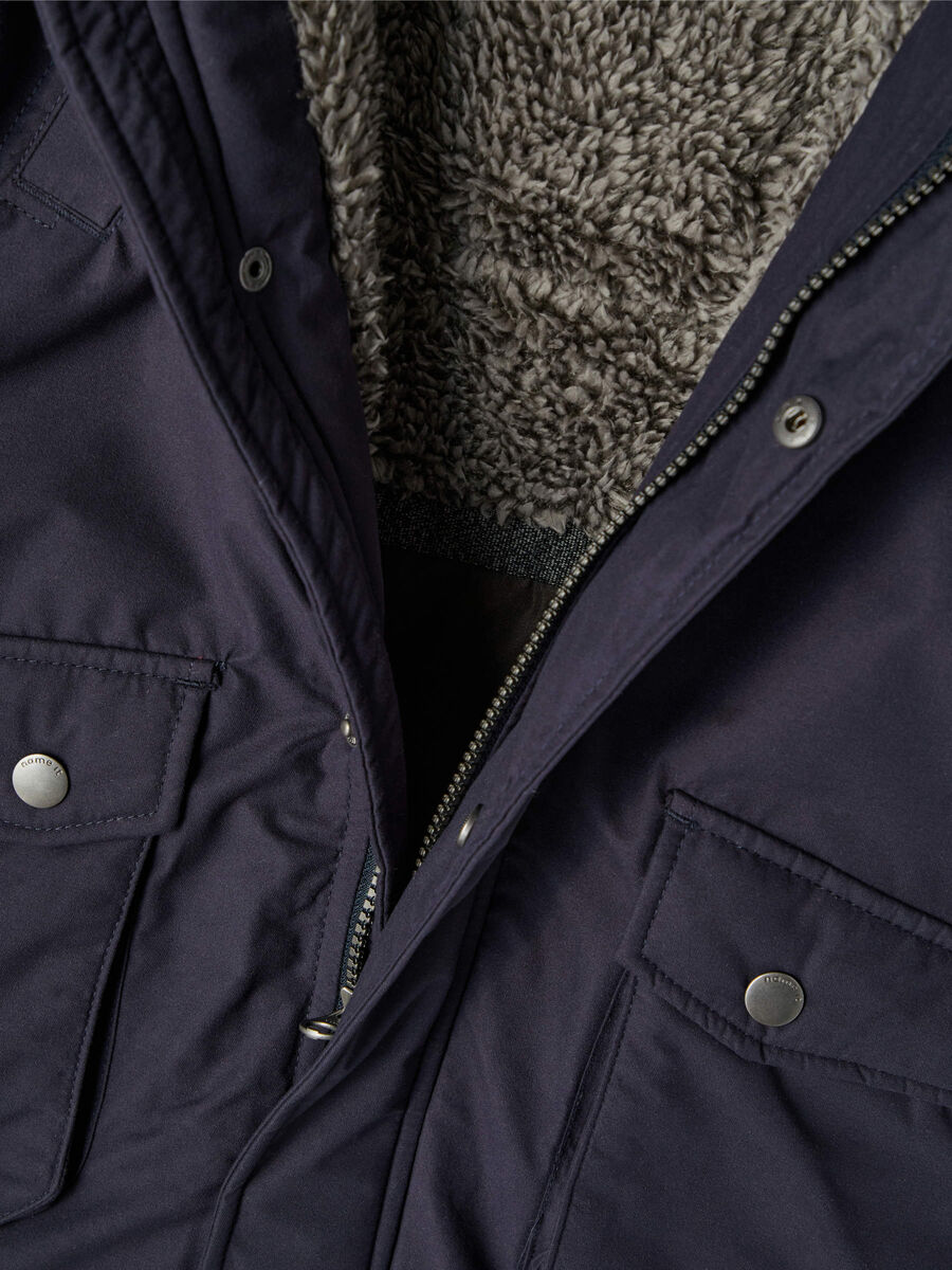 Carousel image - PADDED PARKA COAT, Dark Sapphire | 5