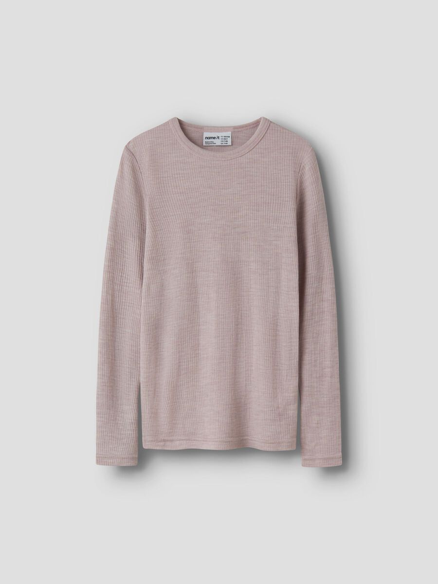 Carousel image 1 MERINO WOOL T-SHIRT, Violet Ice