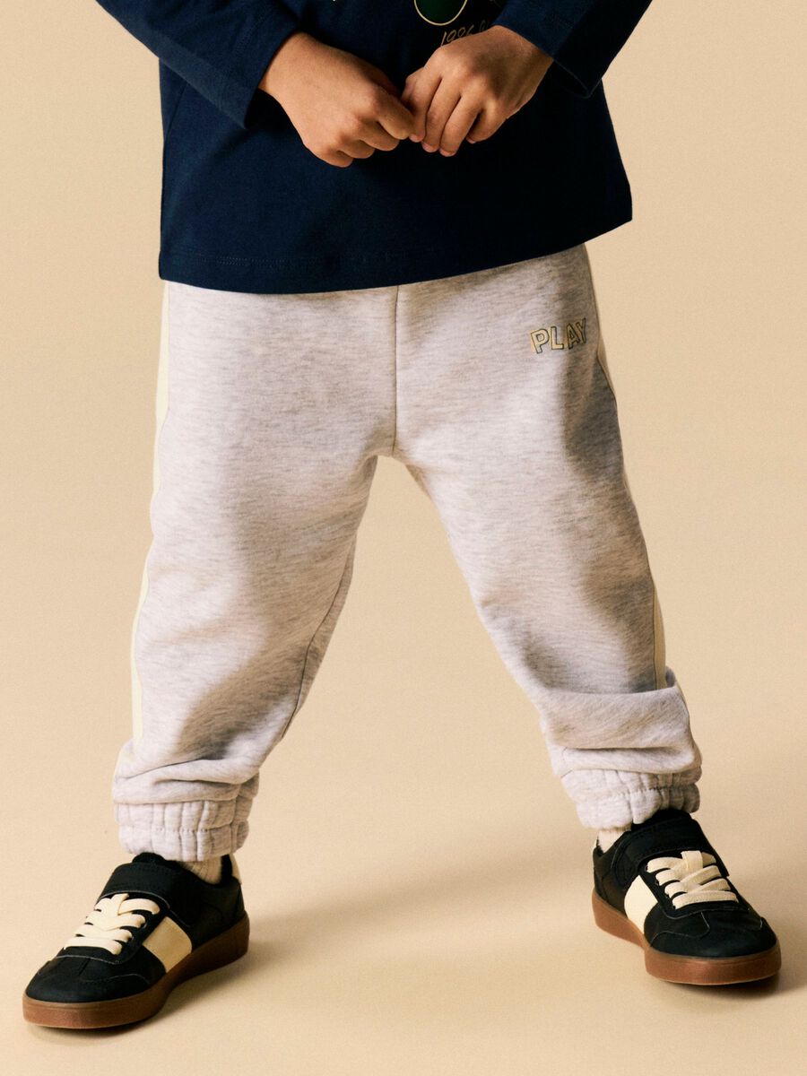 Carousel image 2 ORGANIC COTTON SWEATPANTS, Light Grey Melange