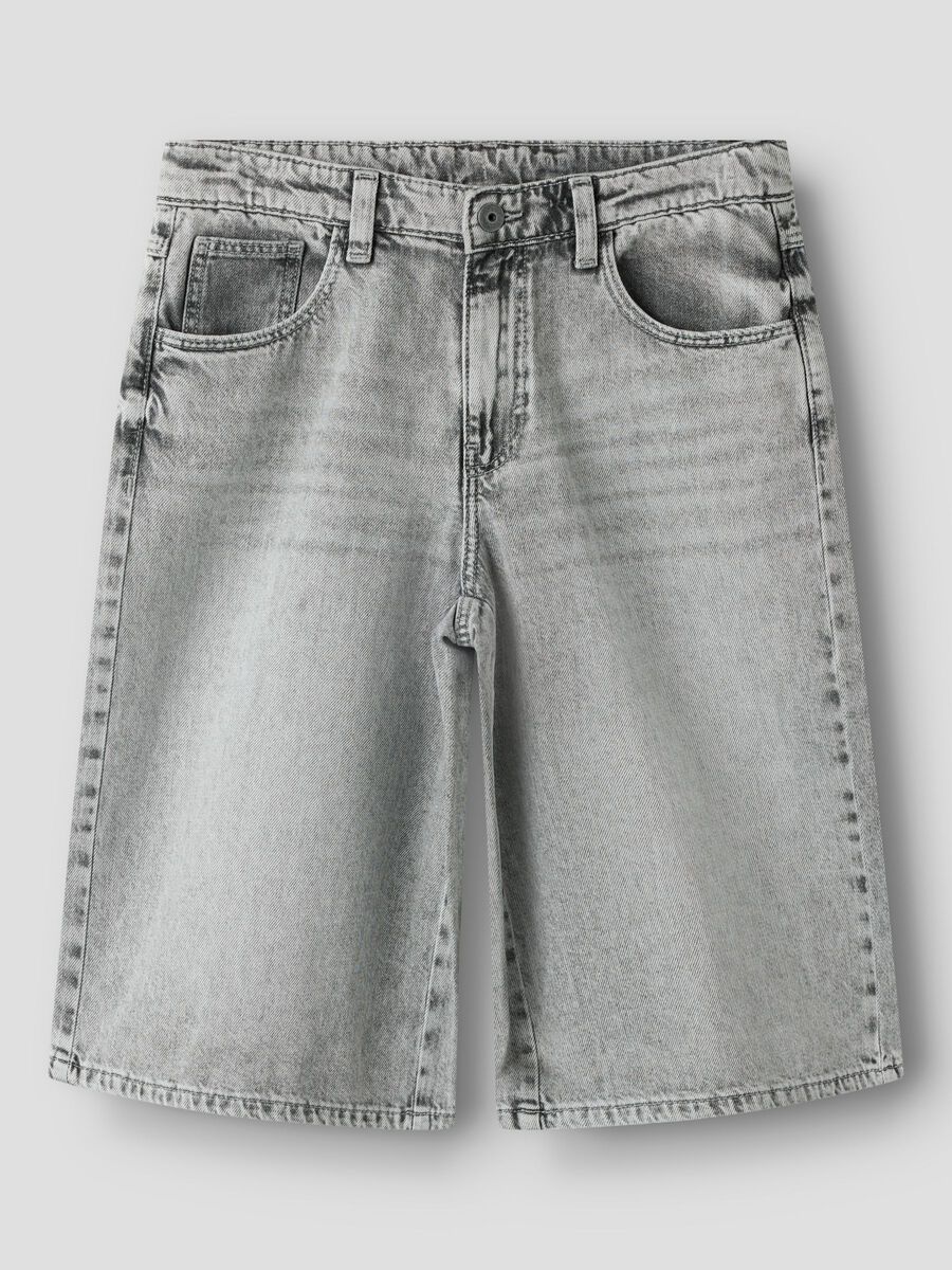 Carousel image 1 BAGGY JORTS DENIM SHORTS, Light Grey Denim