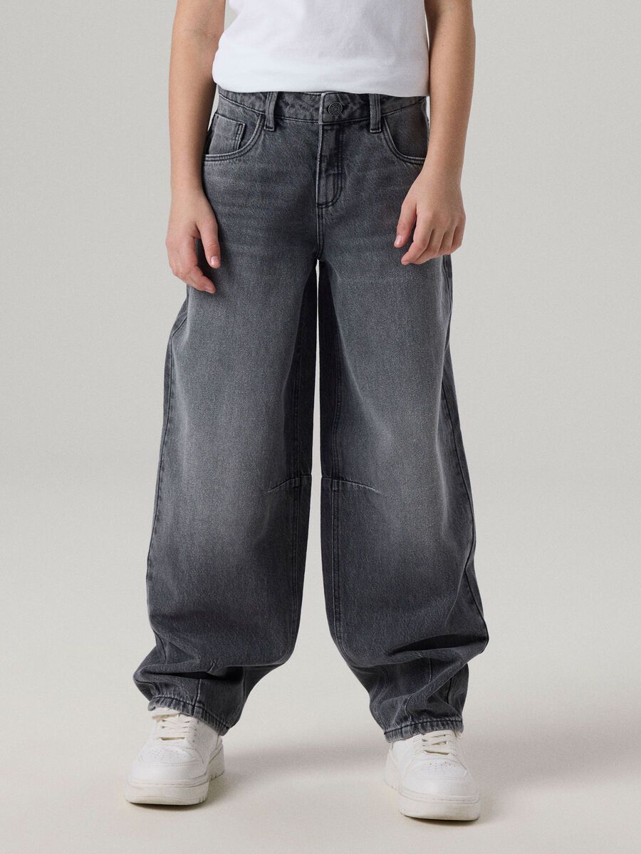 Product carousel image 1 BARREL FIT JEANS, Medium Grey Denim