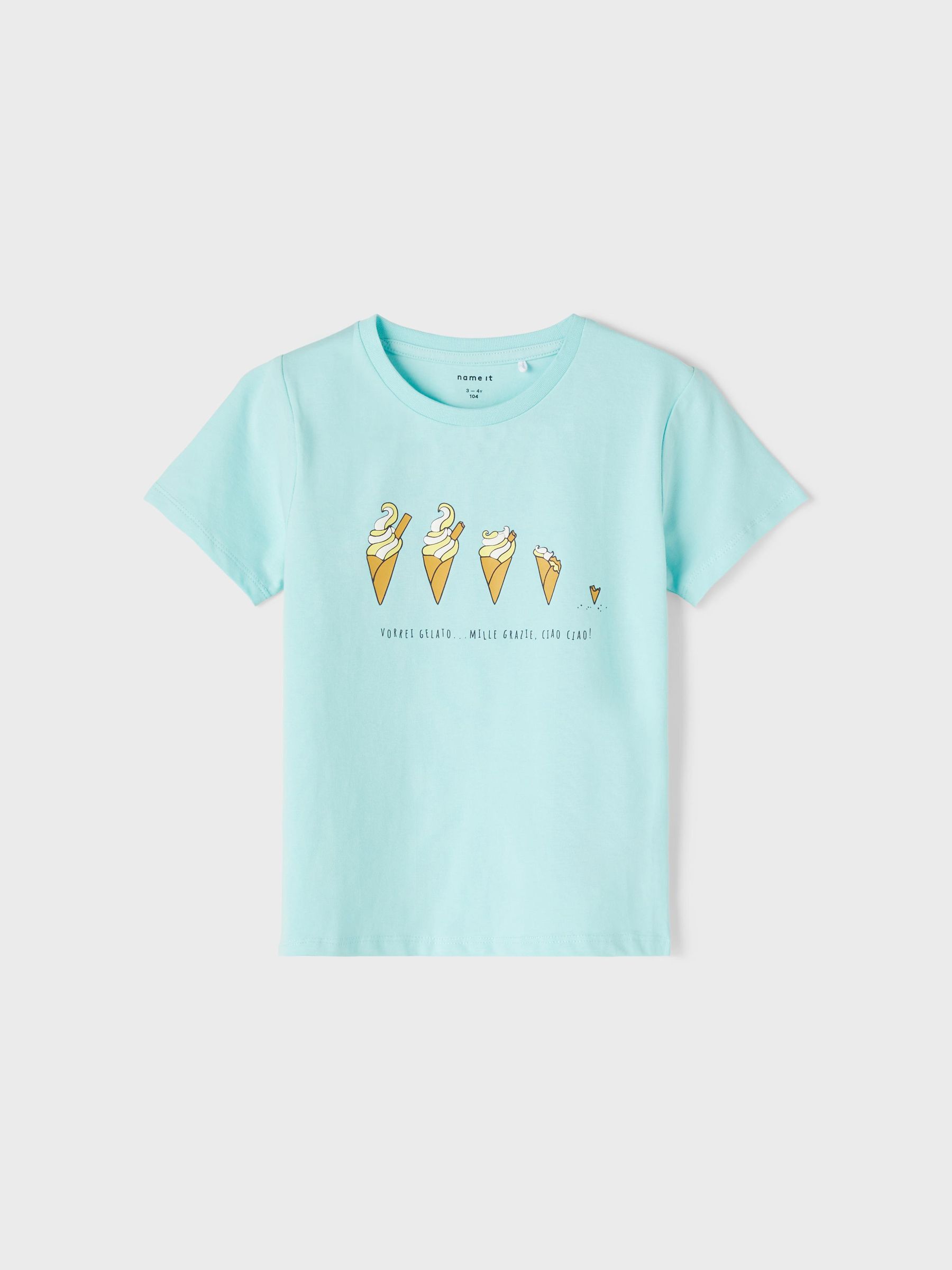 ICE CREAM PRINT T-SHIRT (Blue) from 
