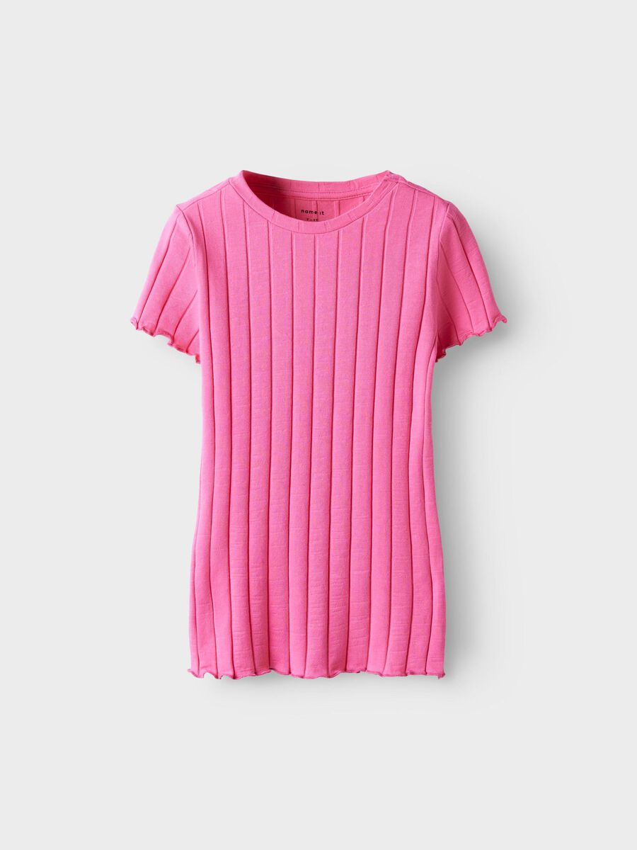 name it SLIM FIT T-SHIRT, Carmine Rose, highres - 13200579_CarmineRose_003.jpg