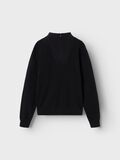 Product image thumbnail 1 SEMI-ZIPP&Eacute; PULL EN MAILLE, Black