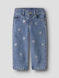 Product image thumbnail - BARREL-FIT GLITTER JEANS, Medium Blue Denim | 1