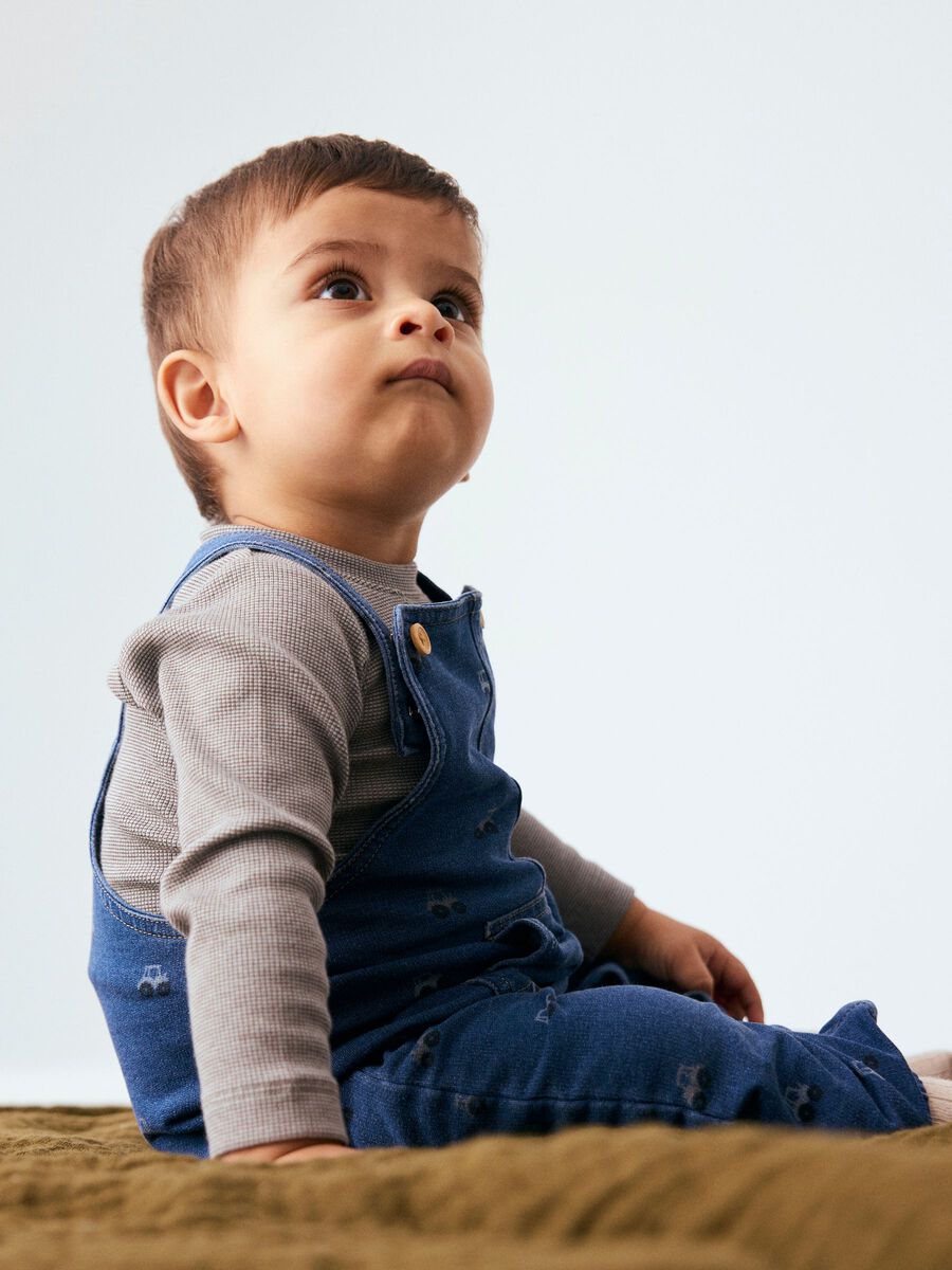 Product carousel image 2 BARREL FIT OVERALLS, Dark Blue Denim