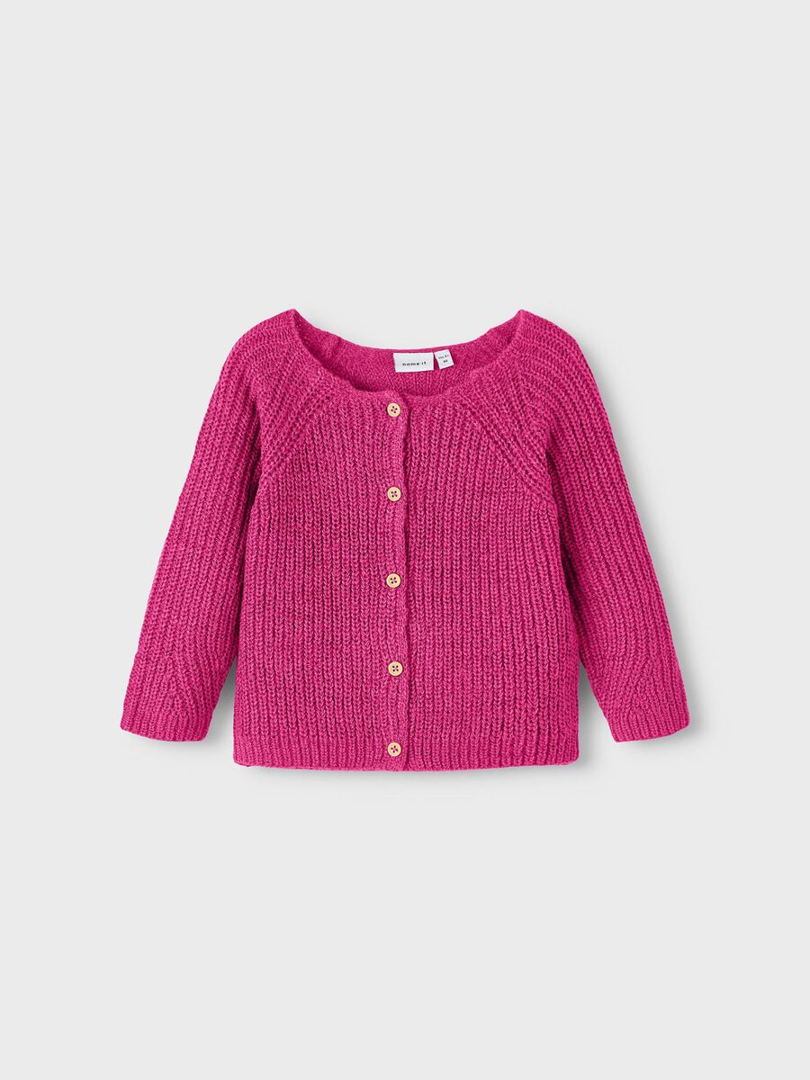 Name it LONG SLEEVED KNITTED CARDIGAN, Pink Yarrow, highres - 13212001_PinkYarrow_003.jpg