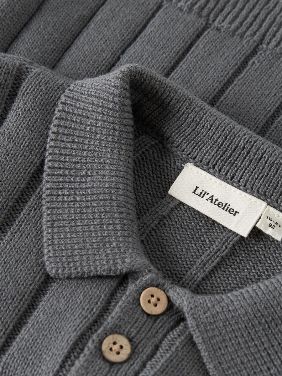 Carousel image 3 KNITTED POLO PULLOVER, Poppy Seed