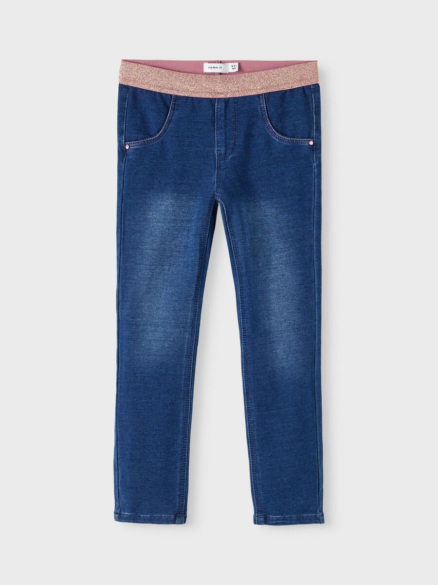 name it SLIM FIT SWEAT JEANS, Dark Blue Denim, highres - 13204428_DarkBlueDenim_969010_003.jpg